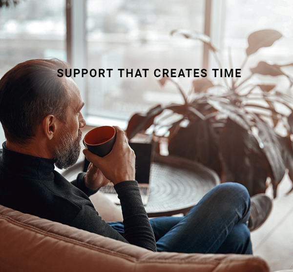 Support that creates time
